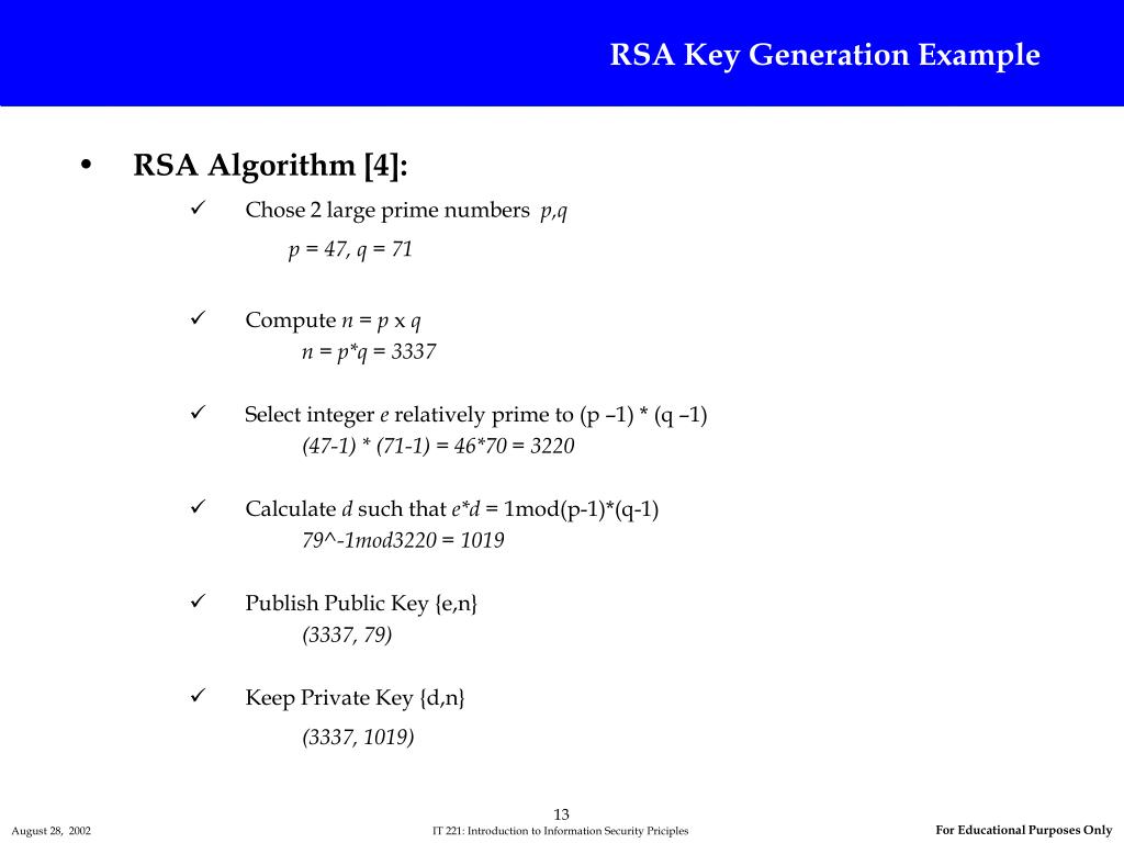 Rsa Key Generation In C++