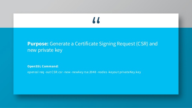 Generate certificate request openssl